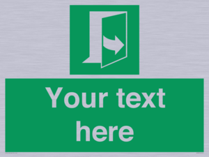 Custom sign safe condition door opens pulling left hand side